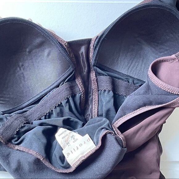 Profile By Gottex Brown Ruffle One Piece Swim Suit - Picture 3 of 6